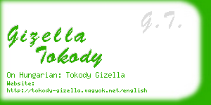 gizella tokody business card